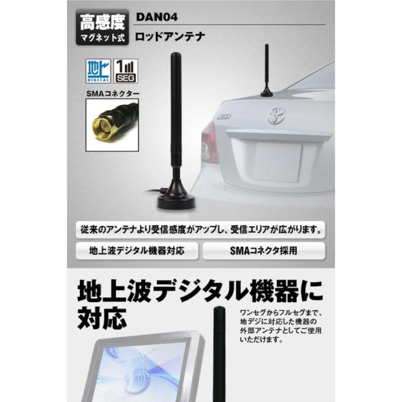 地上波デジタルTV用アンテナ ワンセグ フルセグ対応 DAN04 高感度