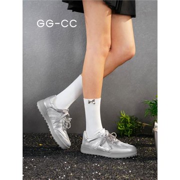 下架2025夏季新款時尚芭蕾平底德訓鞋銀色阿甘鞋百搭休閑板鞋女