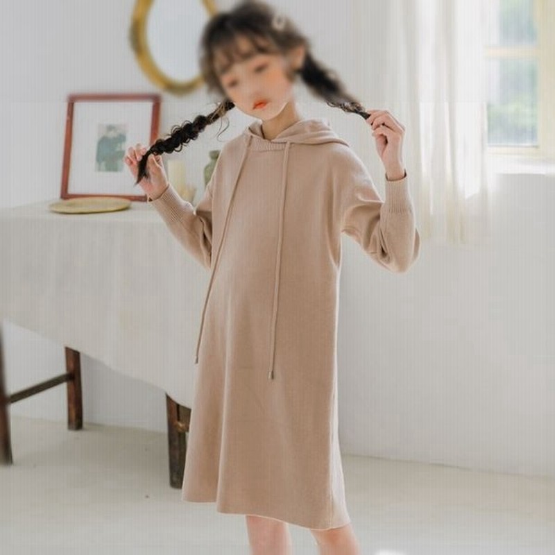 子供服 ニットワンピース フード付 長袖 ひざ丈ワンピース ミディアム丈 130 160cm 女児 キッズ ジュニア 小柄レディース 通販 Lineポイント最大0 5 Get Lineショッピング