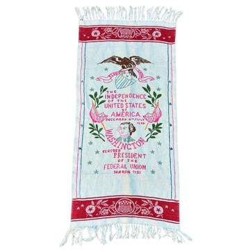 古董喬治‧華盛頓刺繡織品 1876 年百年紀念紀念旗幟