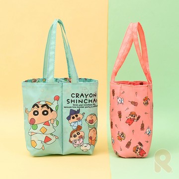 蠟筆小新｜魔術雙杯飲料袋 蠟筆小新 小白 小葵 飲料袋 手搖杯 保溫瓶 親子 KK180 rfunshop