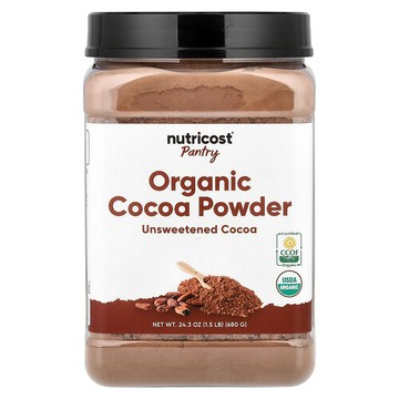 Nutricost, Pantry，有機認可可可粉，無糖，24.3 盎司（680 克）