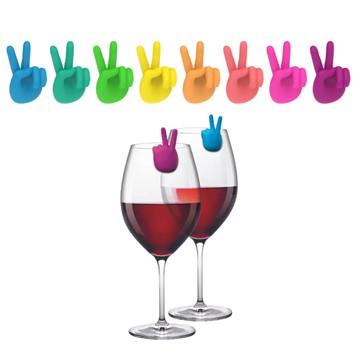 WINKEE-和平手勢酒杯標記 多人聚會必備