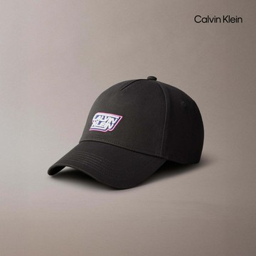 【Calvin Klein】 CK 運動標誌圖案刺繡棒球帽_灰色