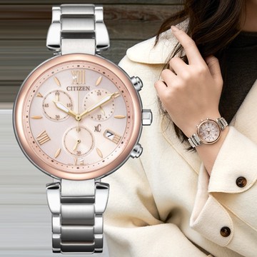 CITIZEN星辰 xC系列 田馥甄廣告款 光動能三眼時尚腕錶 新年禮物 推薦 送禮 35mm/FB1455-50W