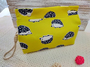 手作布藝可愛刺蝟面紙套/車用家用可掛式/居家裝飾小亮點