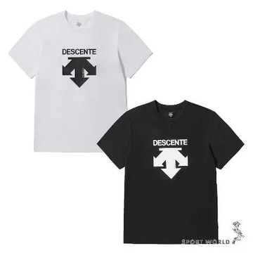 Descente 迪桑特 男裝 女裝 短袖上衣 彈性 印花 白/黑 O13UTS12WT/O13UTS12BK