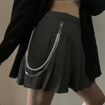 NASTYBABY  甜酷辣妹 雙層褲鏈夏季個性酷嘻哈配裙子百搭腰鏈配飾