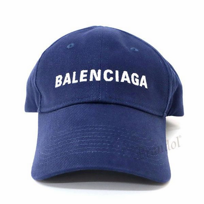 バレンシアガ キャップ BALENCIAGA メンズ レディース ロゴ ネイビー