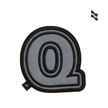 LOJEL刺繡貼紙黑白-Q