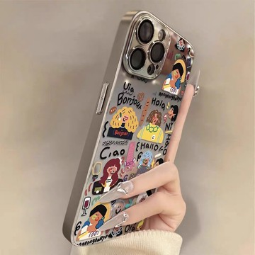 隔日到貨 iphone手機殼/英文女孩/適用於蘋果17promax 16Pro 15plus 14 13 12 11防摔