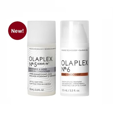 [OLAPLEX_歐啦] 5L+6號 免沖洗瞬效護髮雙星組 (髮芯柔韌護髮素100ml+結構修復護髮乳100ml/歐拉)