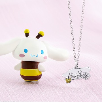 【客製化禮物】喜拿誕生花系列-大耳狗誕生石純銀項鍊-11月翠菊