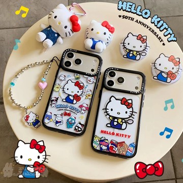 可愛 kitty 磁吸支架 適用iPhone 17 16 15 14 13 12 pro max 11 手機殼 全包硬殼