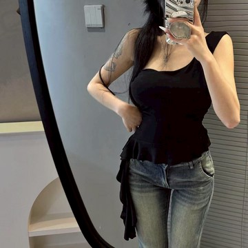 ☆LimeLight☆ STS 斜肩 抹胸 背心 純欲 性感 內搭 修身 顯瘦 廣州女裝 STS-009