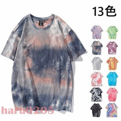 タイダイtシャツ メンズ Tシャツ 染め Tシャツ ティーシャツ 夏服 半袖 カットソー トップス クルーネック 通販 Lineポイント最大get Lineショッピング