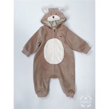 出口韓單23秋冬春新款藍狗冬加絨絨連體衣 15度左右吧 超可愛哦