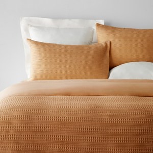 艾禮思300織華夫格純棉涼被雙人 焦糖橙