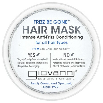 Giovanni, Frizz Be Gone™，發膜，深層防毛躁護理，10 液量盎司（295 毫升）