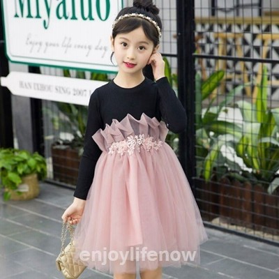 韓国子供服 フォーマル ワンピース ワンピースドレス 子どもドレス キッズ 女の子 春 秋 衣装 ピンク グレー 110 1 130 140 150 160cm 通販 Lineポイント最大get Lineショッピング