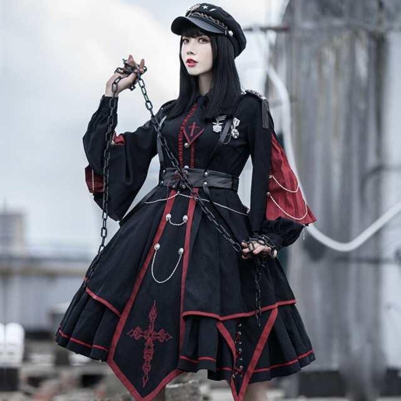 ロリータワンピースゴスロリコスチュームコスプレ可愛いかっこいい 
