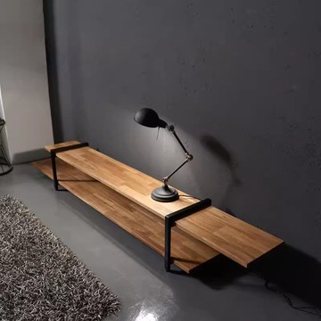 開發票 電視櫃 輕奢小戶型電視櫃茶幾組合現代簡約客廳家用極簡雙層儲物電視機櫃S069快速出貨