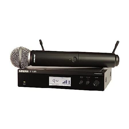 Shure BLX24R SM58 UHF Wireless Microphone System Perfect for Church, Karaoke, Vocals 14-Hour Battery Life, 300 ft Range SM58 Handheld Vocal Mic,