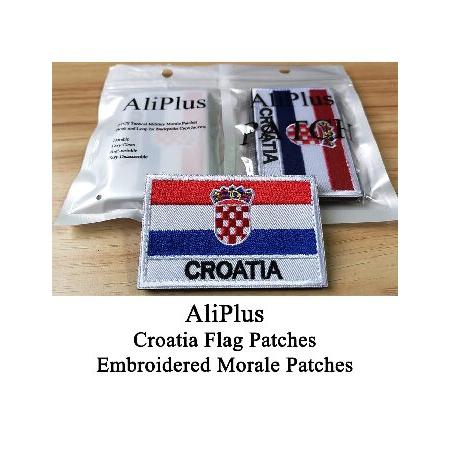 PCS AliPlus Croatia Flag Patches Embroidered Tactical Military Morale Patch Applique Fastener Hook and Loop