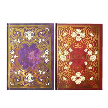 古典巴洛克 精裝筆記本I-牽牛花紫/胭脂紅