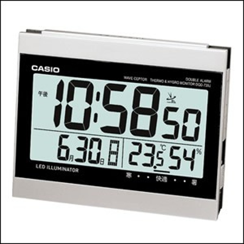 正規品】CASIO カシオ クロック DQD-720J-8JF 置き時計 電波時計 wave ...