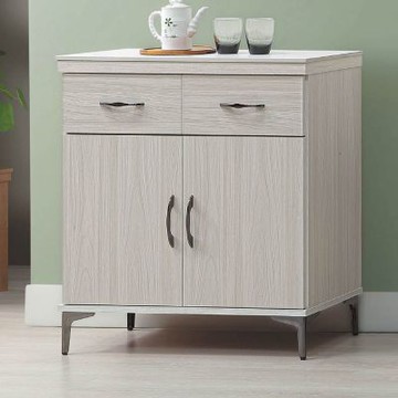 文創集 克亞2.7尺二門二抽低岩板餐櫃-82x40x85-cm免組