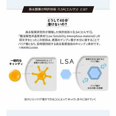 森永製菓 エルサ LSA 溶けにくい 飴 シトラスミント