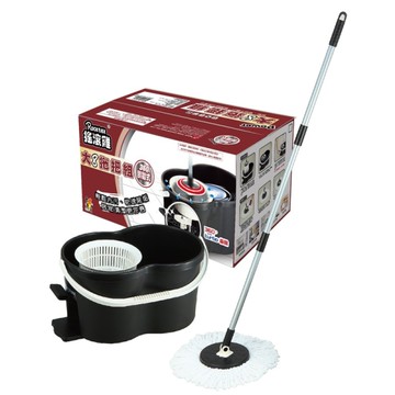 搖滾雞大8拖把組(腳踏式)(旋轉脫水/免手洗/乾濕二用/Rocktex/台灣製)