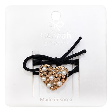 韓國 Hannah 正韓造型髮束珍珠簍空 愛心SY12384  1入
