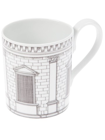 Fornasetti - house mug - unisex - China - One Size - Grey