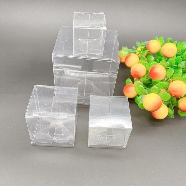 3?10cmの透明なプラスチック製ギフトボックス,100個,透明なPVC製,パーソナライズされたジュエリー収納ボックス
