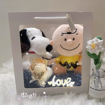 史努比Snoopy發光禮物袋 正版查理布朗 糊塗塔克小黃鳥 畢業禮物 畢業花束 禮品袋 乾燥花束 畢業送禮 生日禮物