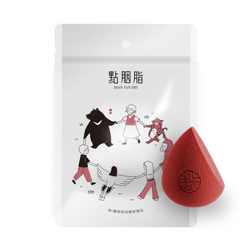 點胭脂台灣山櫻大福型斜切美妝蛋 1入 (新舊包裝混出)