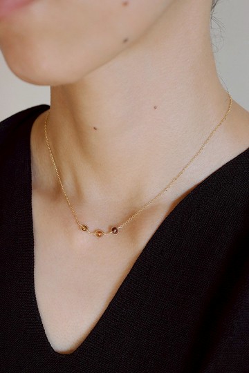 14KGF 秋色碧璽 天然石項鍊 十月誕生石 秋光版