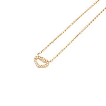 Cartier 卡地亞 C de Heart 項鍊 18K黃金 鑽石 【二手名牌BRAND OFF】