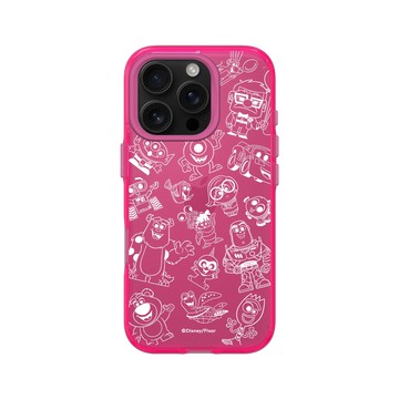 iPhone 16 Pro Clear 粉漾桃 - 迪士尼-皮克斯 PIXAR - 皮克斯系列 - 角色線條風格