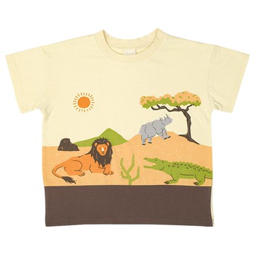 akachan honpo - 短袖隔熱T恤-淺卡其色