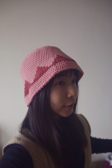 手工編織毛帽 • 粉紅 |手作|毛線|鉤針| 其他尺寸可訂製