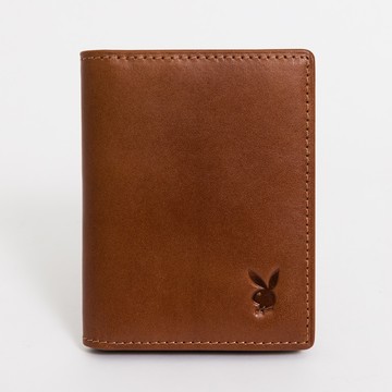 PLAYBOY - 卡片夾 Own系列 - 咖啡色/131-0704-60-2