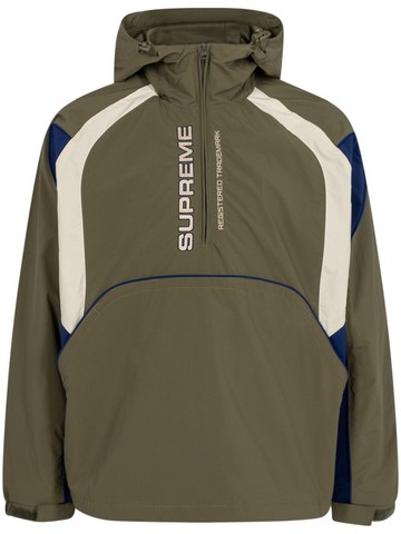 Supreme - panelled half-zip pullover jacket - unisex - Nylon - L - Green