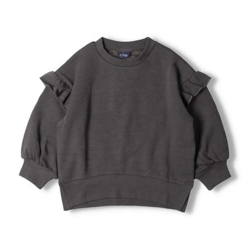 akachan honpo - 內裡刷毛休閒上衣-灰色