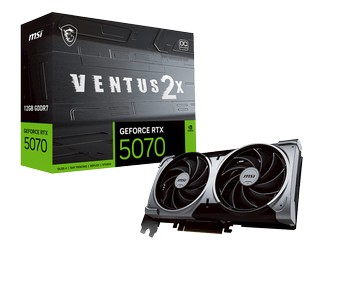 【會員限定優惠】GeForce RTX 5070 12G VENTUS 2X OC 微星顯卡