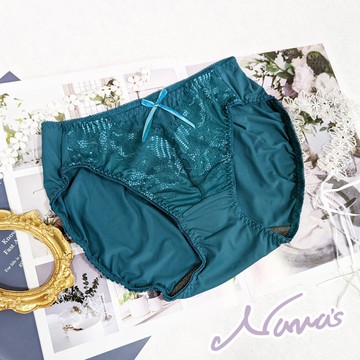 【露娜斯】朱諾女神。舒適貼身包臀蕾絲三角內褲【孔雀藍】台灣製P27929