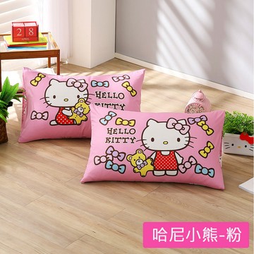 鴻宇 HongYew - Hello Kitty 防螨枕套-Honey小熊-粉色 (50x75 cm)-2入