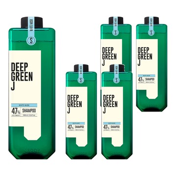 J'SOOP Deep Green J 弱酸性純素洗髮精 白麝香  1L  5瓶